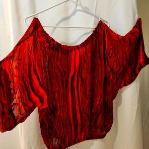 Slit long sleeved blouse